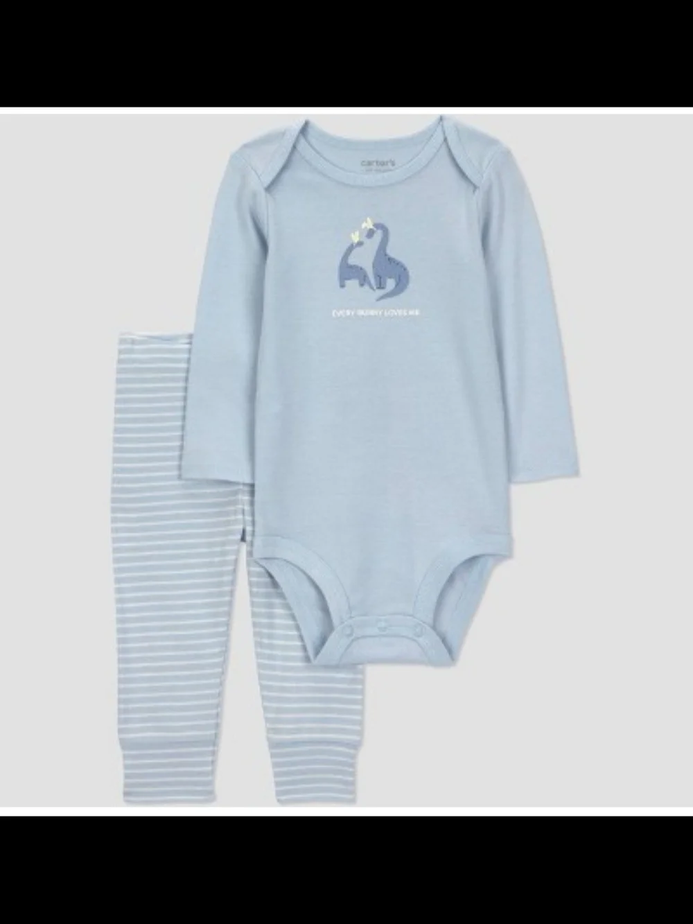 Carter's Baby Boy Dino Easter Set 2pc Blue Stripes NWT 9Mos every bunny loves me